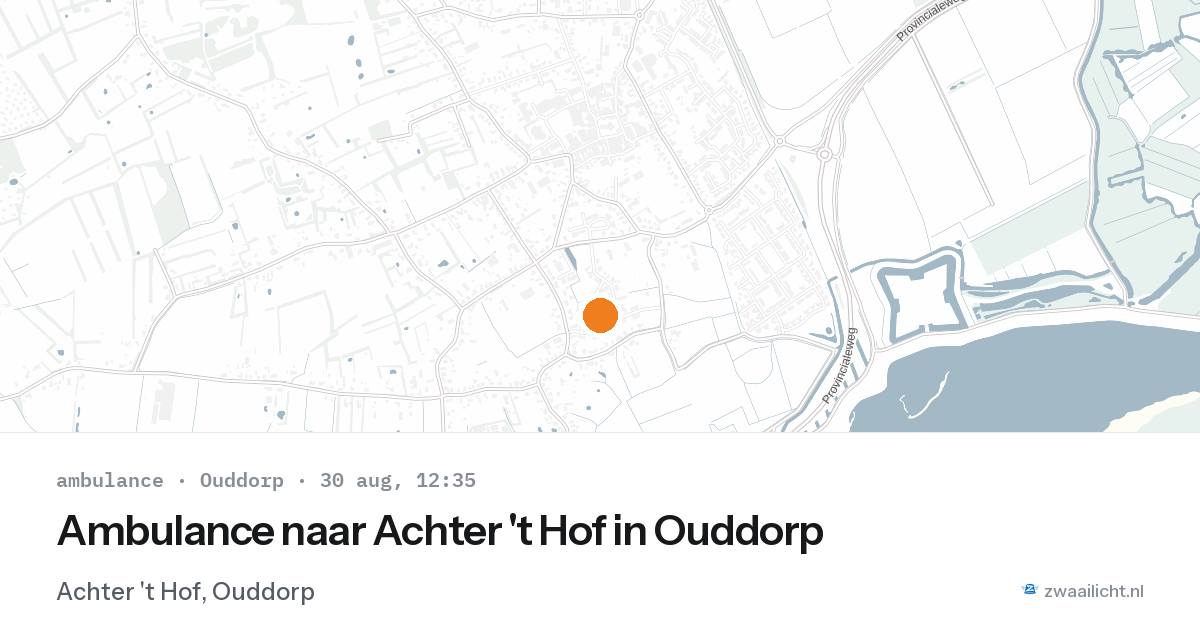 Ambulance naar Achter 't Hof in Ouddorp — 30 aug 2026
