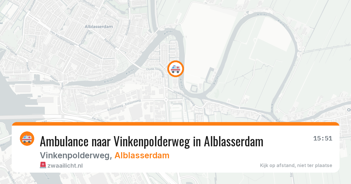 Ambulance naar Vinkenpolderweg in Alblasserdam — 23 apr 2026