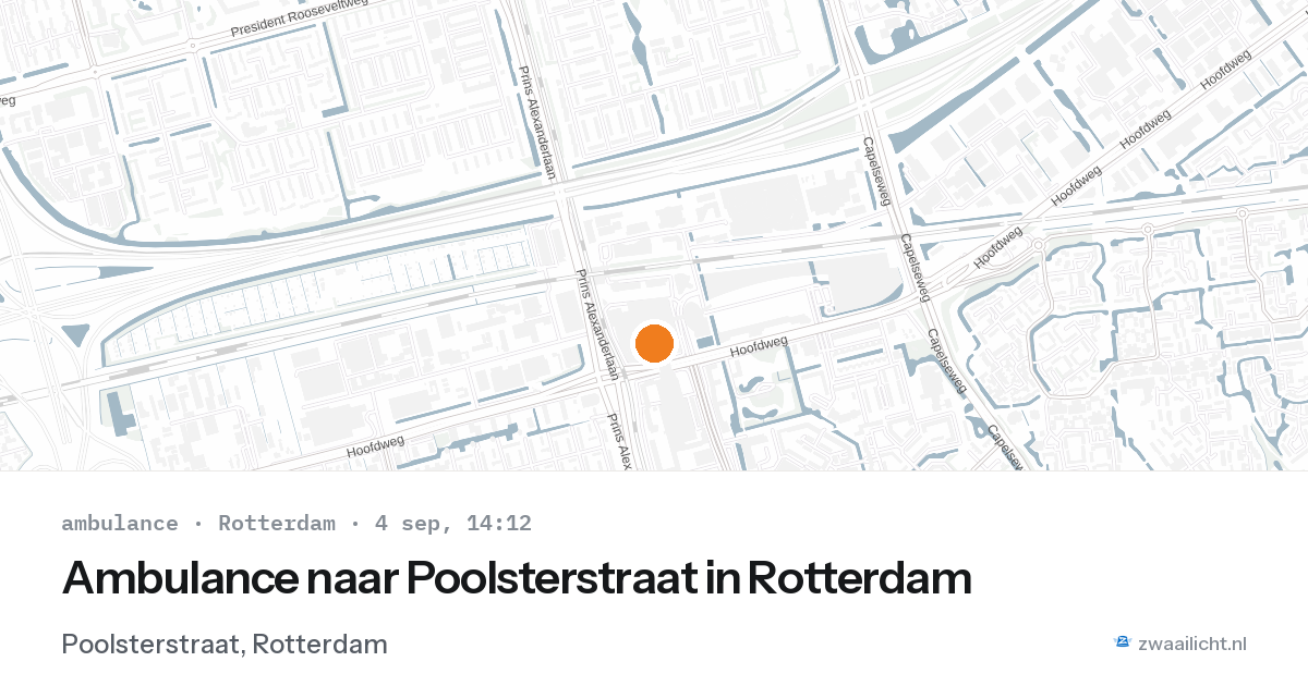 Ambulance naar Poolsterstraat in Rotterdam — 4 sep 2026