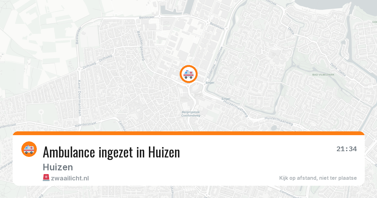 Ambulance ingezet in Huizen — 11 aug 2026