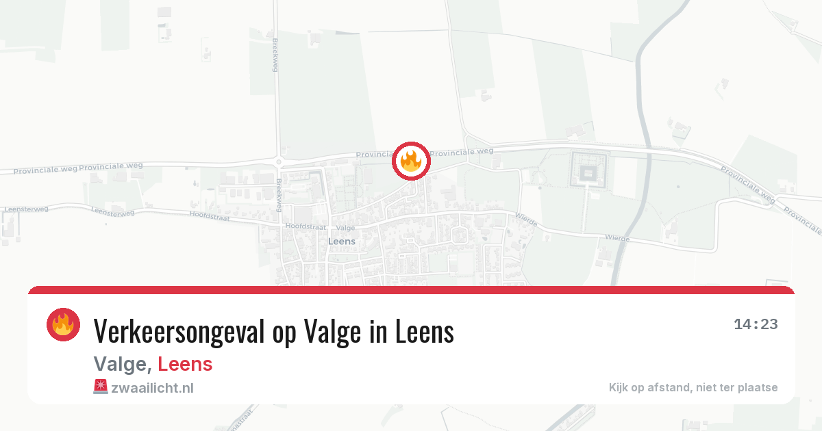 Verkeersongeval op Valge in Leens — 12 jul 2026