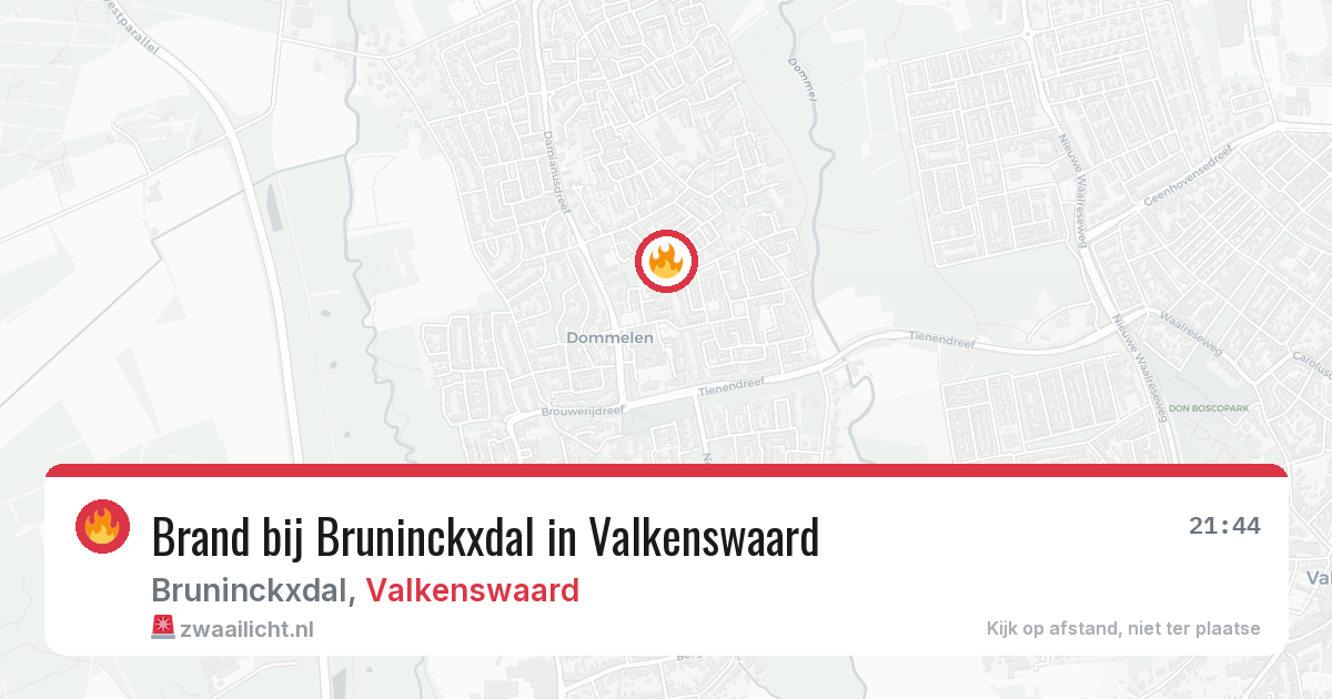 Brand bij Bruninckxdal in Valkenswaard — 22 mei 2026