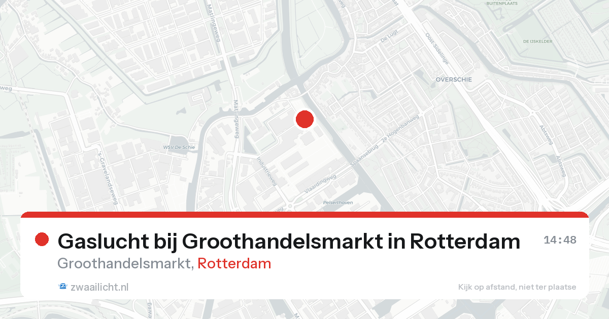 Gaslucht bij Groothandelsmarkt in Rotterdam — 19 aug 2026