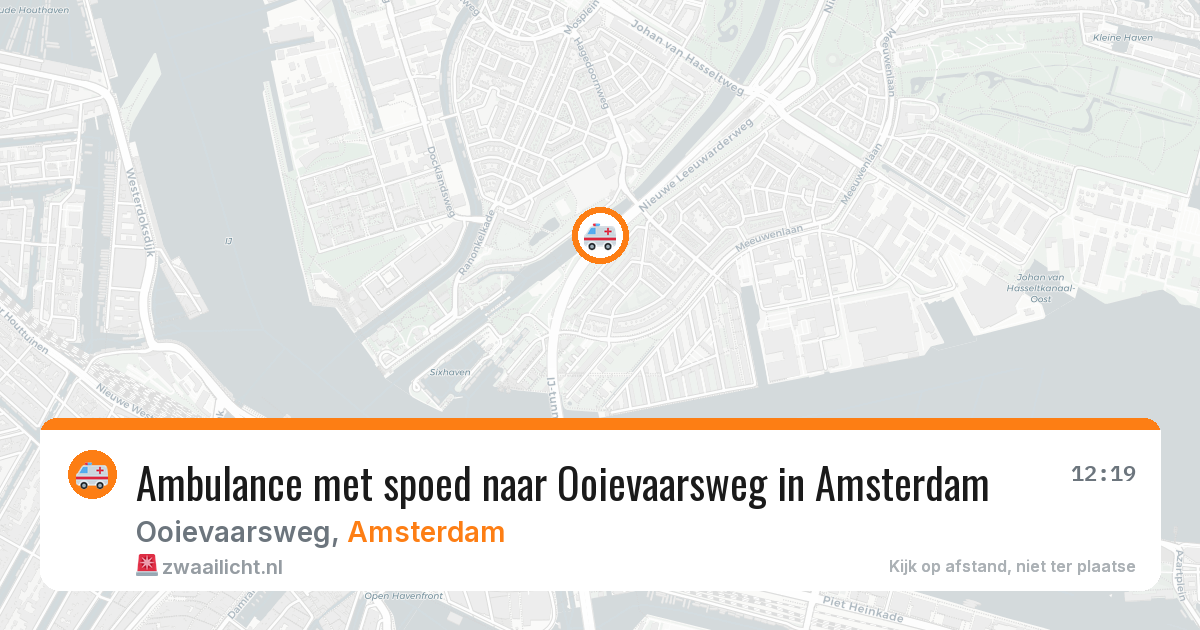 Ambulance met spoed naar Ooievaarsweg in Amsterdam — 8 aug 2026