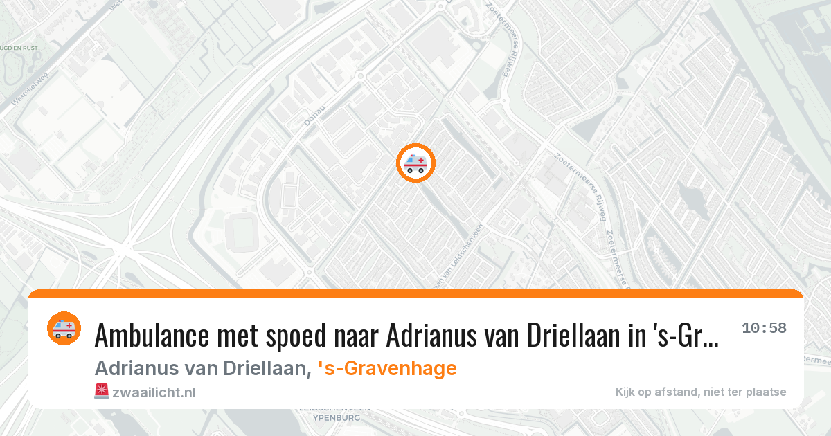 Ambulance met spoed naar Adrianus van Driellaan in 's-Gravenhage — 26 jun 2026