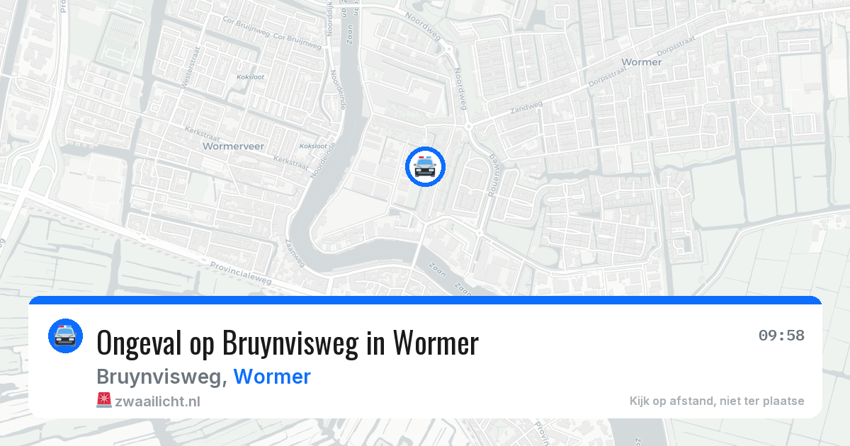 Ongeval op Bruynvisweg in Wormer — 29 apr 2026