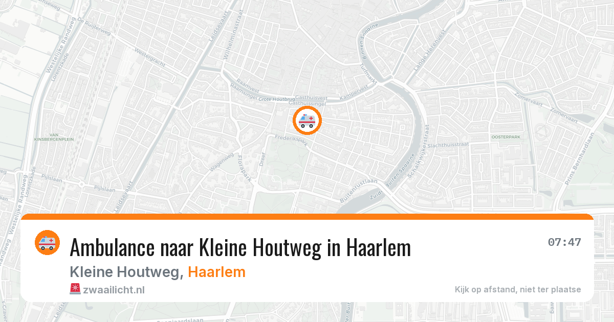 Ambulance naar Kleine Houtweg in Haarlem — 6 aug 2026
