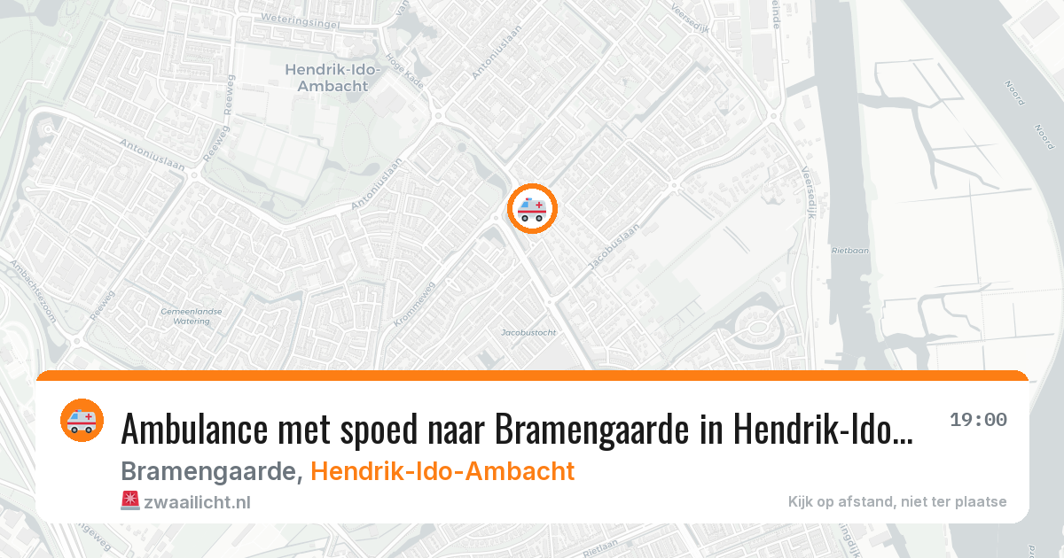 Ambulance met spoed naar Bramengaarde in Hendrik-Ido-Ambacht — 19 jun 2026