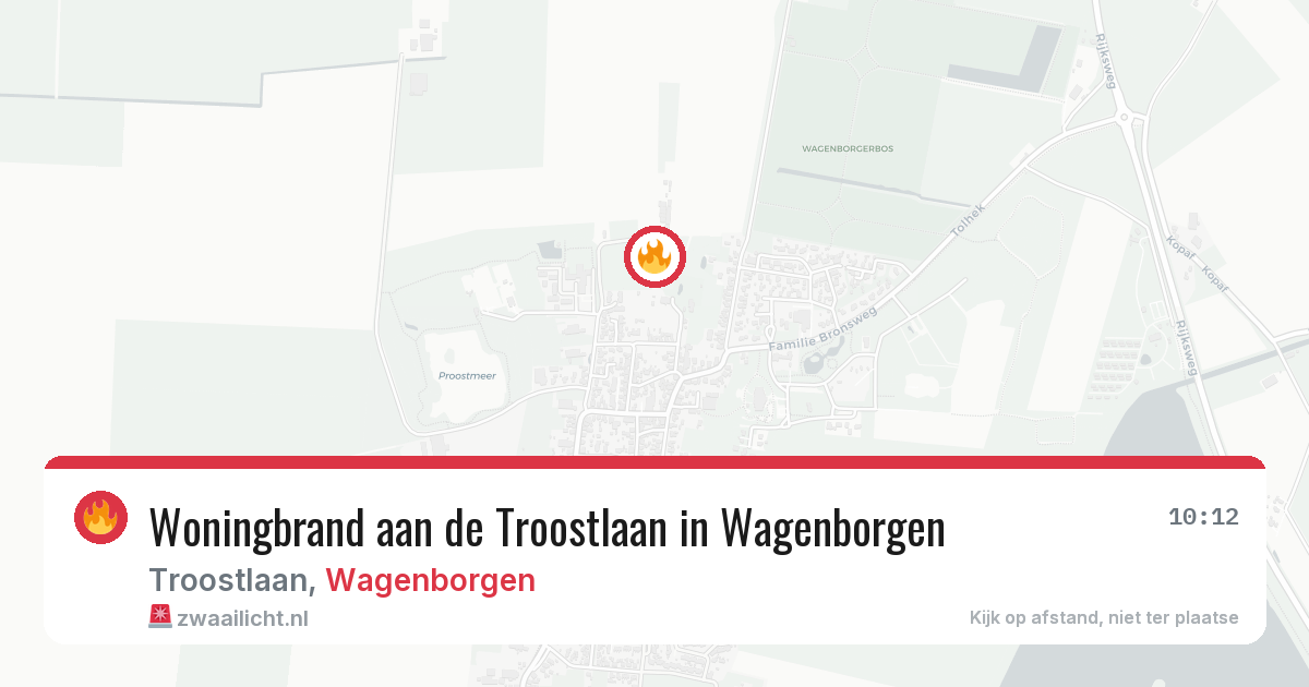 Woningbrand aan de Troostlaan in Wagenborgen — 3 apr 2026