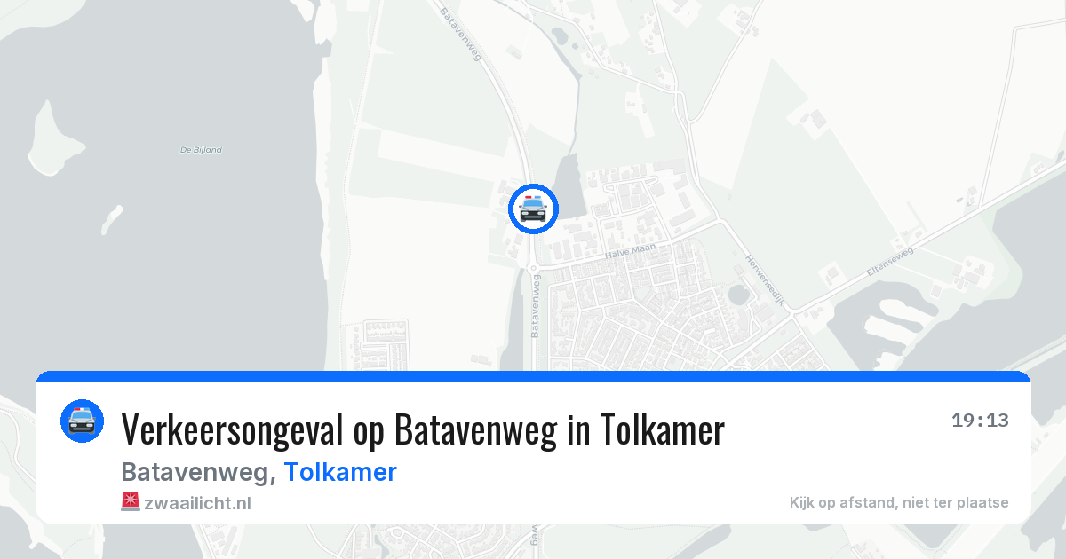 Verkeersongeval op Batavenweg in Tolkamer — 25 jul 2026