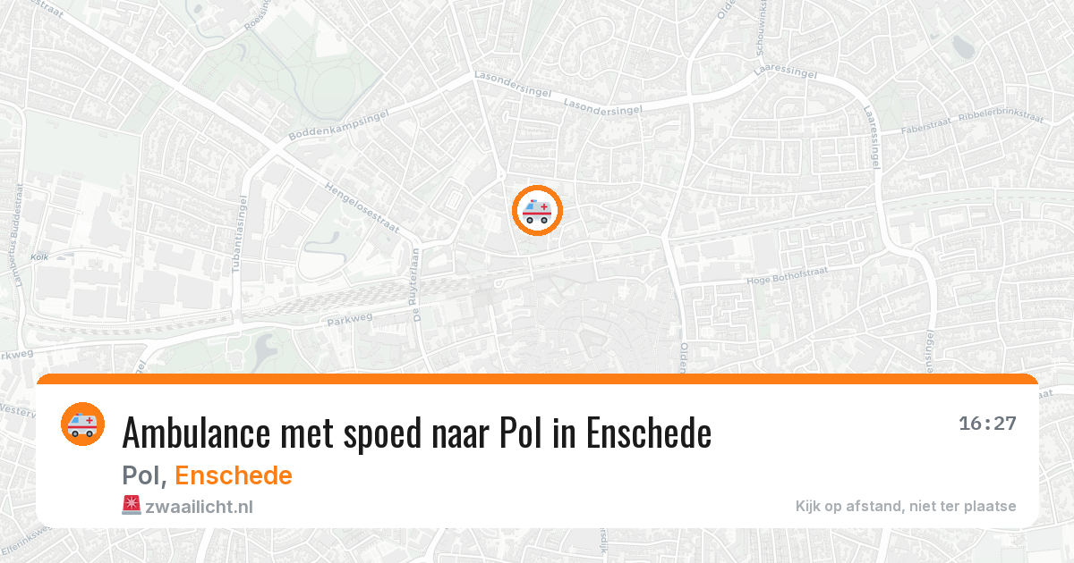 Ambulance met spoed naar Pol in Enschede — 17 mei 2026