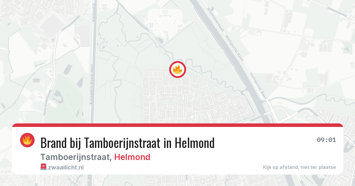 Brand bij Tamboerijnstraat in Helmond — 5 aug 2026