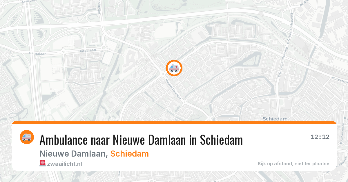 Ambulance naar Nieuwe Damlaan in Schiedam — 7 apr 2026