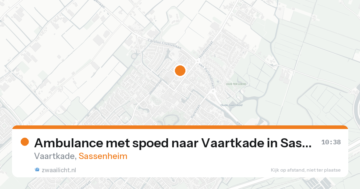 Ambulance met spoed naar Vaartkade in Sassenheim — 12 jun 2026