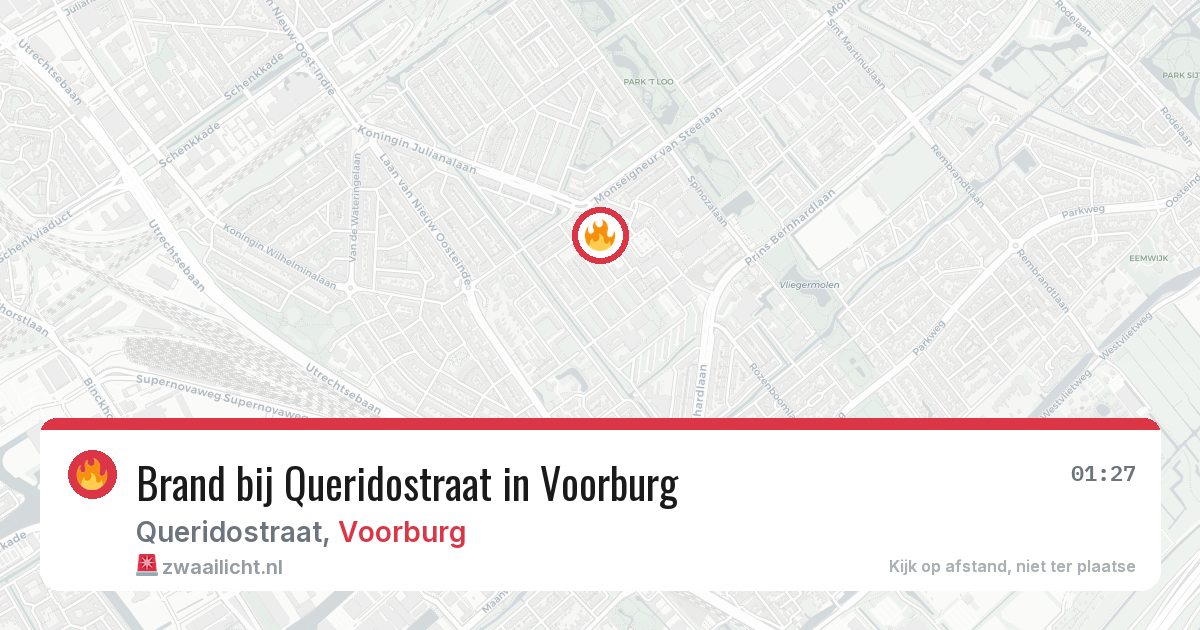 Brand bij Queridostraat in Voorburg — 3 jun 2026