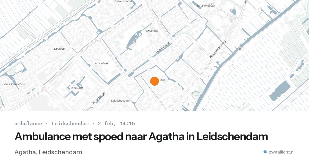 Ambulance met spoed naar Agatha in Leidschendam — 2 feb 2026