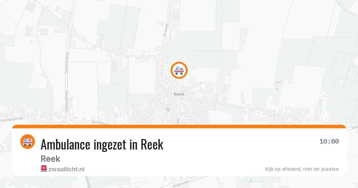 Ambulance ingezet in Reek — 30 jan 2026