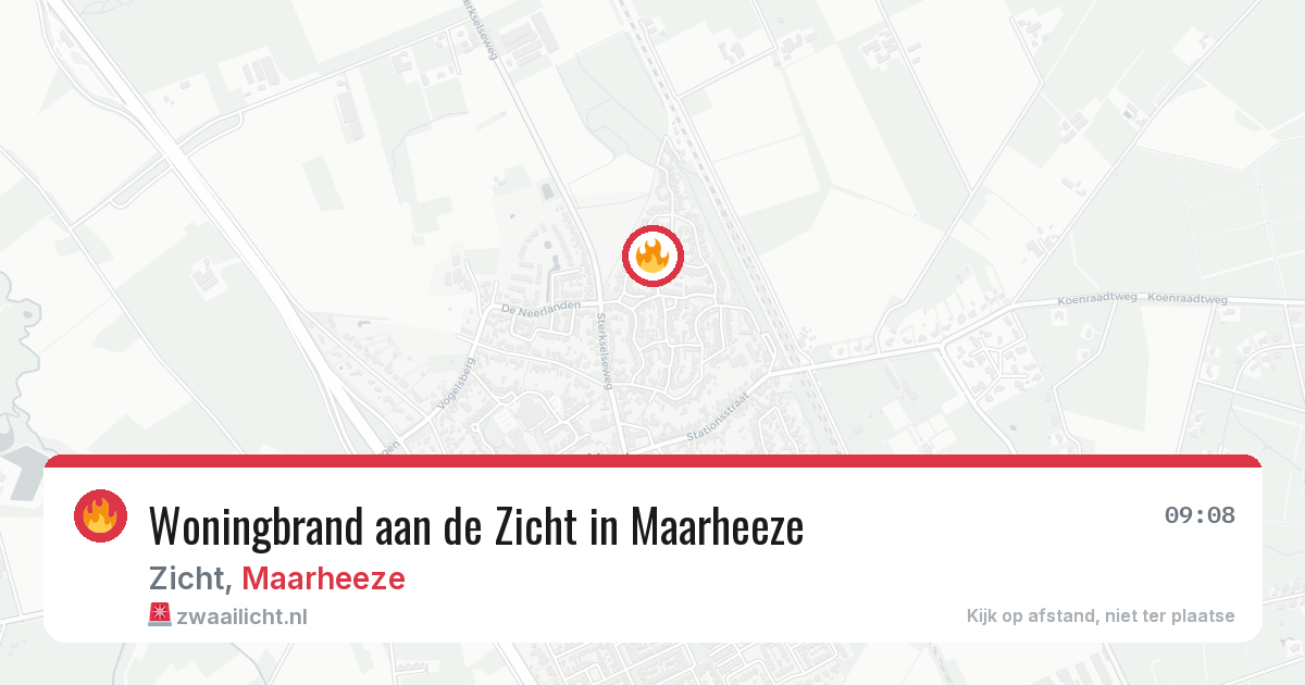 Woningbrand aan de Zicht in Maarheeze — 3 mei 2026