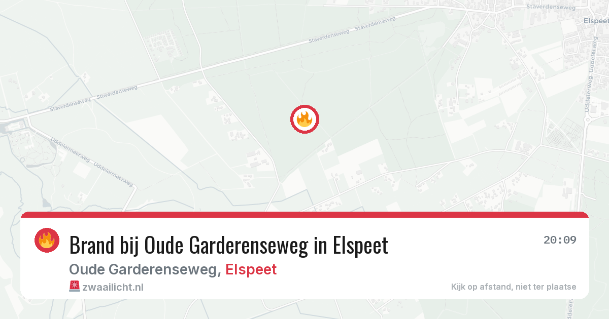 Brand bij Oude Garderenseweg in Elspeet — 20 jun 2026