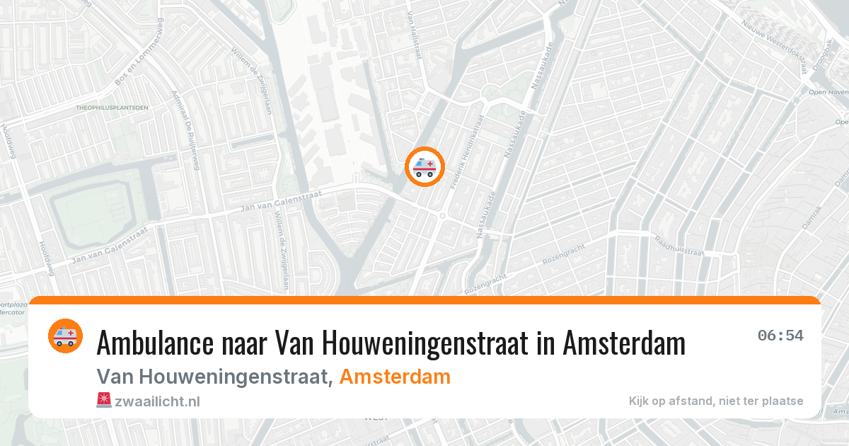Ambulance naar Van Houweningenstraat in Amsterdam — 21 mei 2026