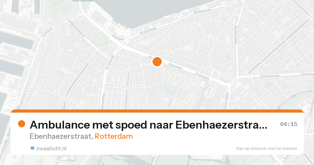 Ambulance met spoed naar Ebenhaezerstraat in Rotterdam — 16 aug 2026