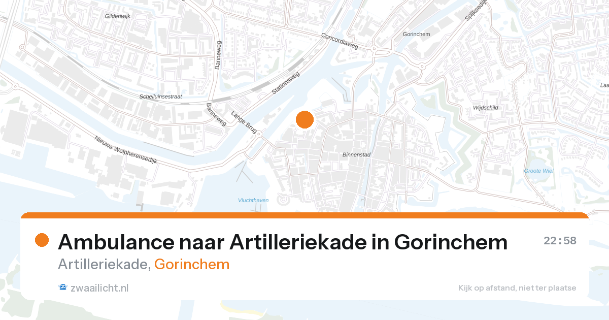 Ambulance naar Artilleriekade in Gorinchem — 26 aug 2026