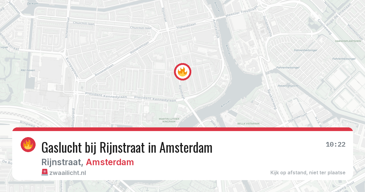 Gaslucht bij Rijnstraat in Amsterdam — 30 jun 2026