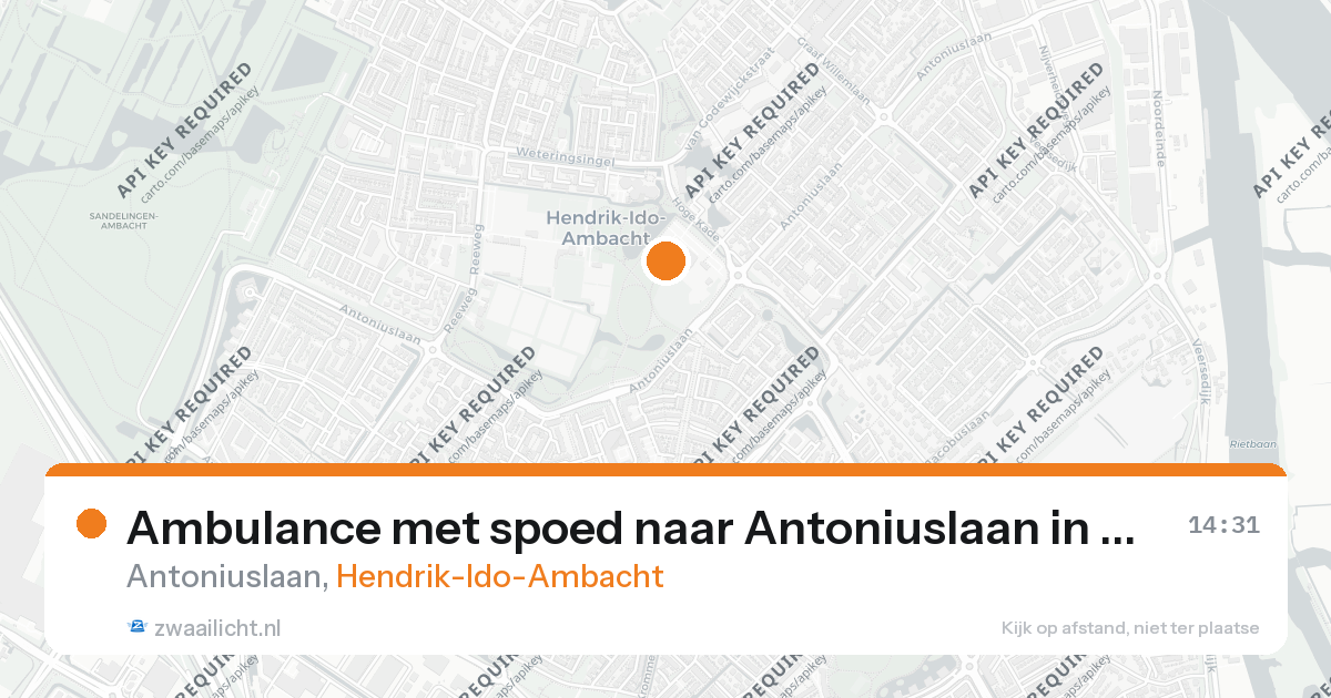 Ambulance met spoed naar Antoniuslaan in Hendrik-Ido-Ambacht — 26 aug 2026