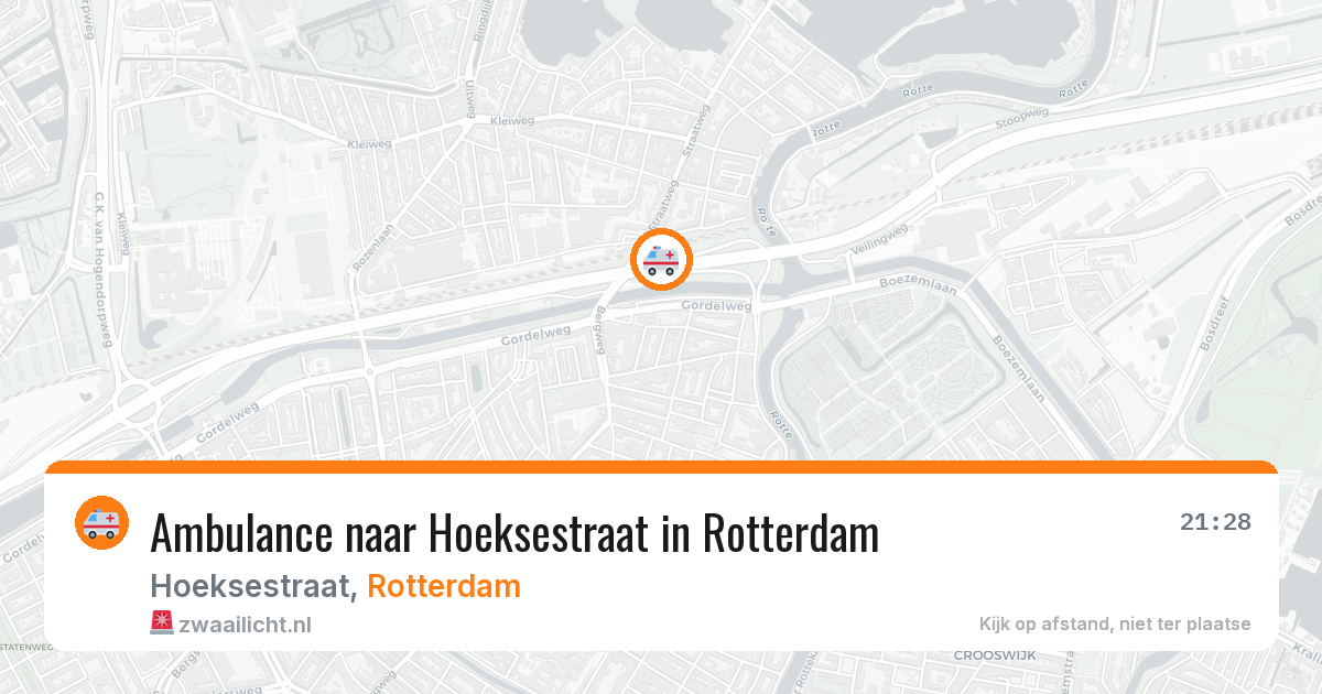 Ambulance naar Hoeksestraat in Rotterdam — 24 mei 2026