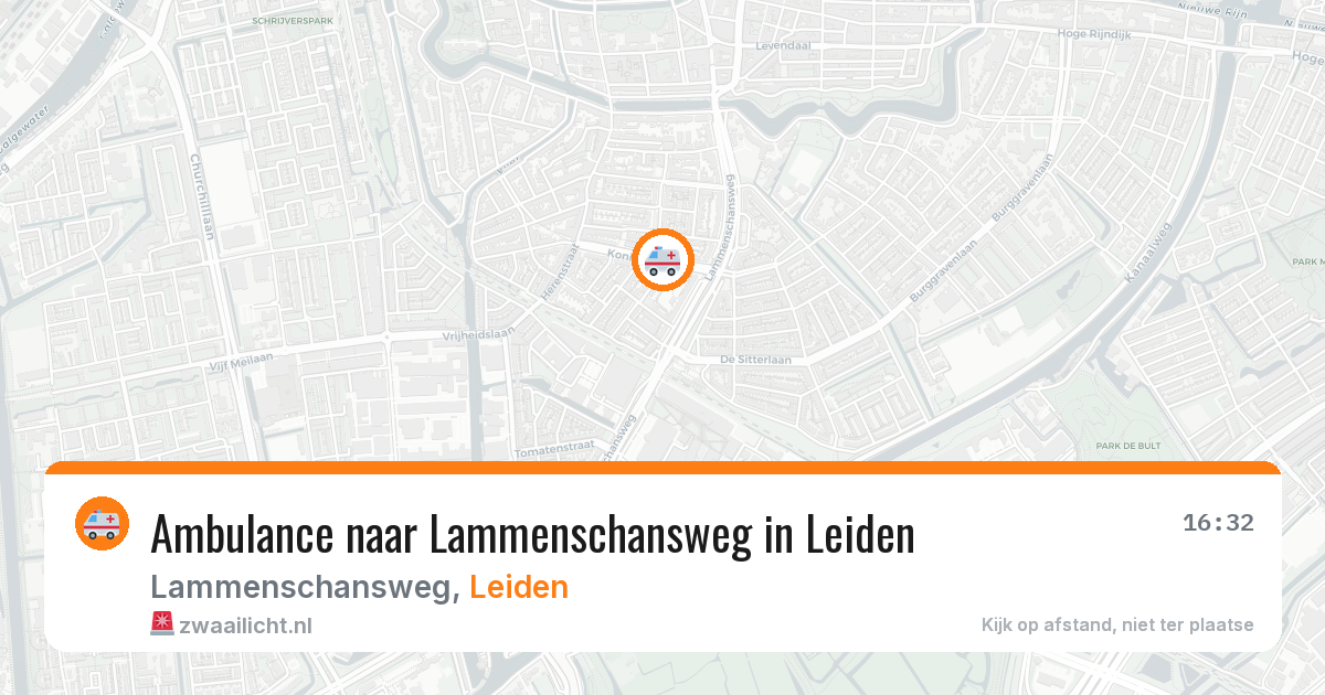 Ambulance naar Lammenschansweg in Leiden — 11 aug 2026