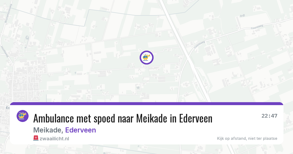Ambulance met spoed naar Meikade in Ederveen — 1 jun 2026