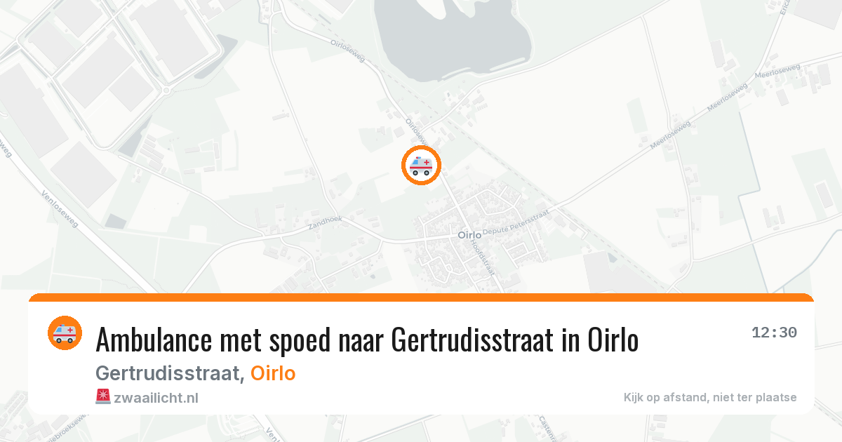 Ambulance met spoed naar Gertrudisstraat in Oirlo — 11 jul 2026