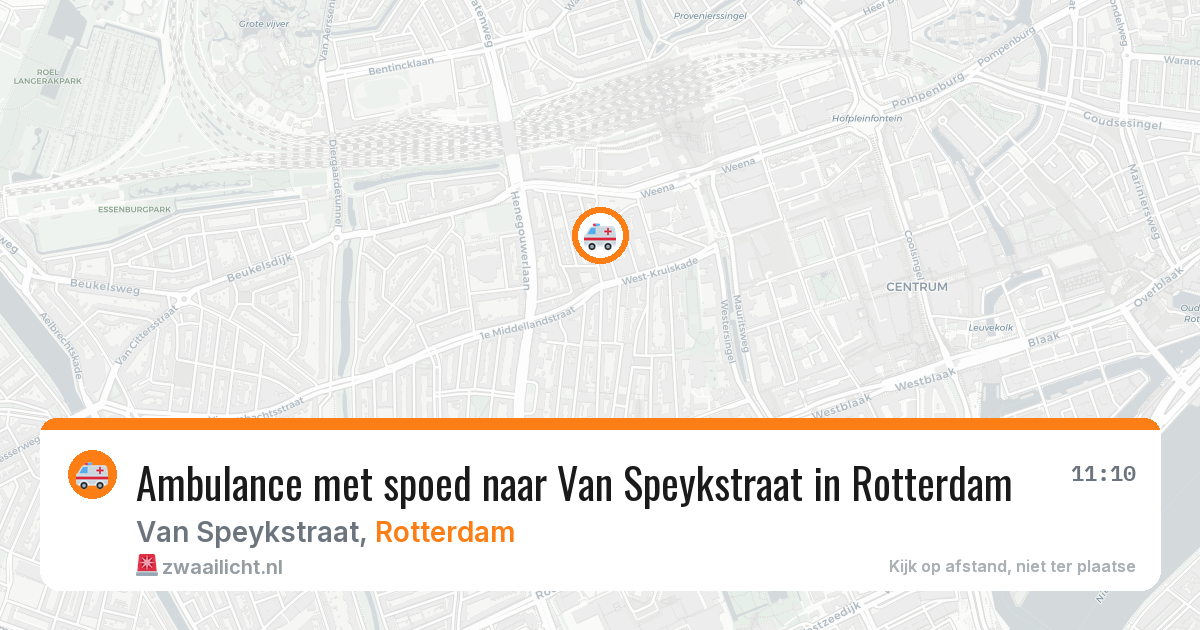 Ambulance met spoed naar Van Speykstraat in Rotterdam — 24 jul 2026