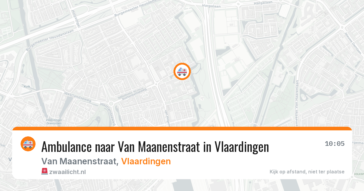 Ambulance naar Van Maanenstraat in Vlaardingen — 17 jul 2026