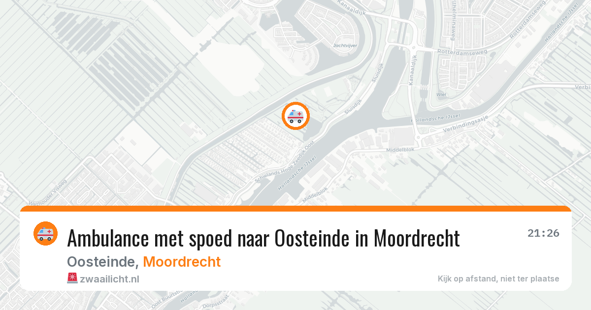 Ambulance met spoed naar Oosteinde in Moordrecht — 4 apr 2026