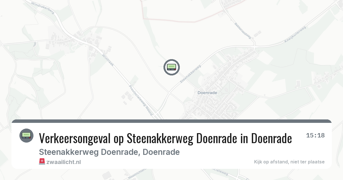 Verkeersongeval op Steenakkerweg Doenrade in Doenrade — 30 mei 2026