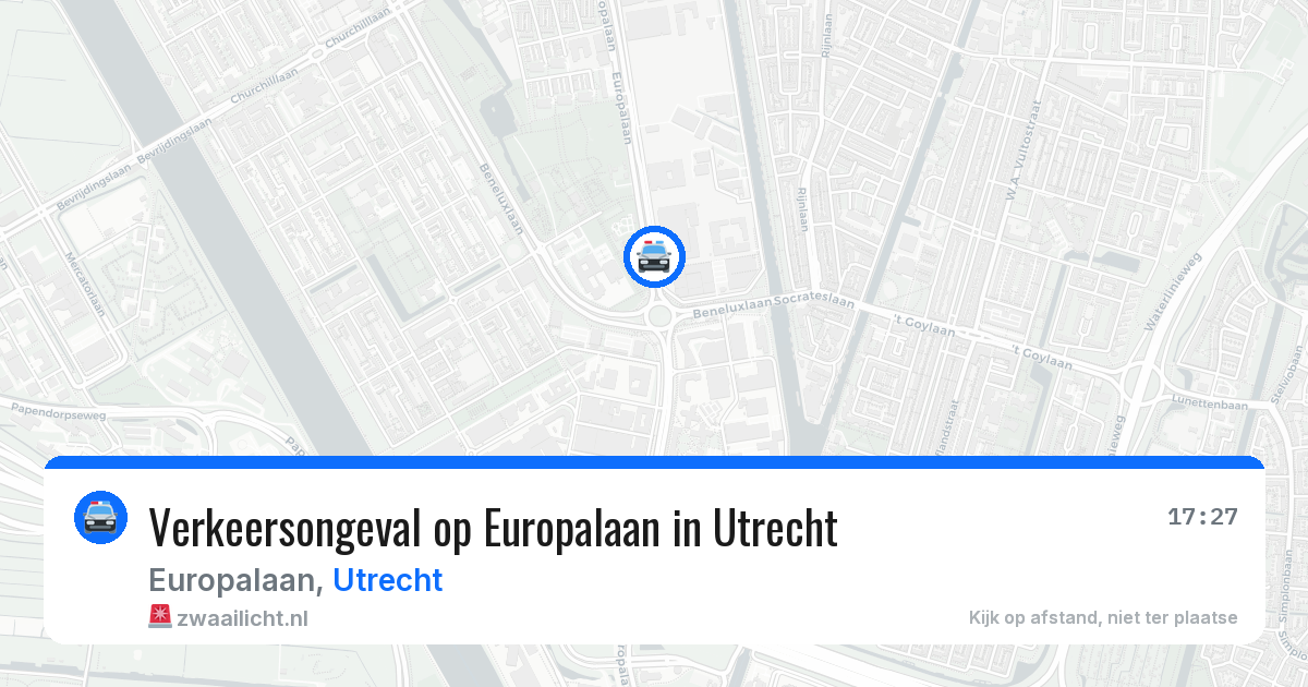 Verkeersongeval op Europalaan in Utrecht — 13 aug 2026