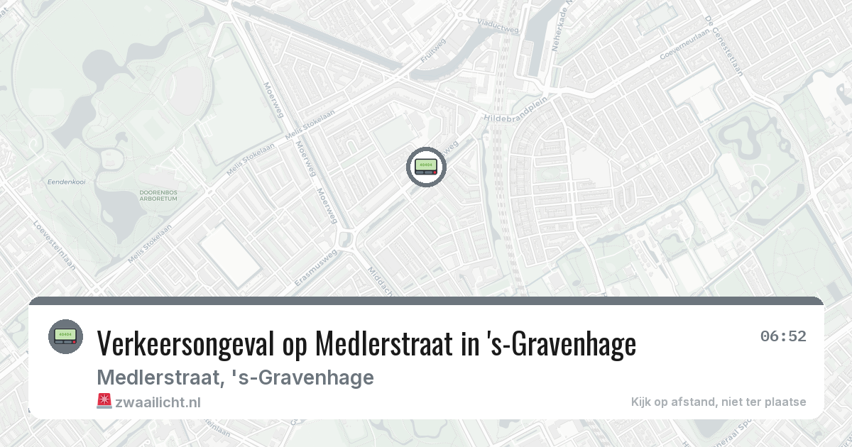 Verkeersongeval op Medlerstraat in 's-Gravenhage — 7 mrt 2026