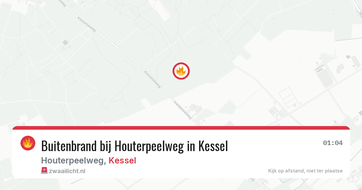 Buitenbrand bij Houterpeelweg in Kessel — 29 mei 2026
