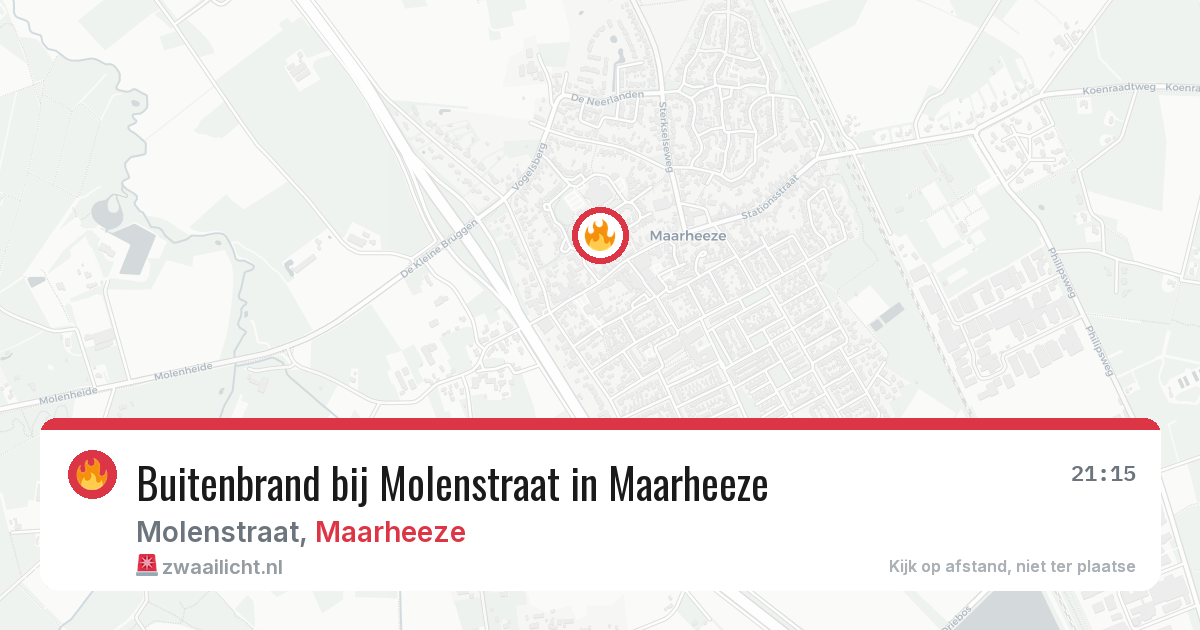 Buitenbrand bij Molenstraat in Maarheeze — 5 mei 2026
