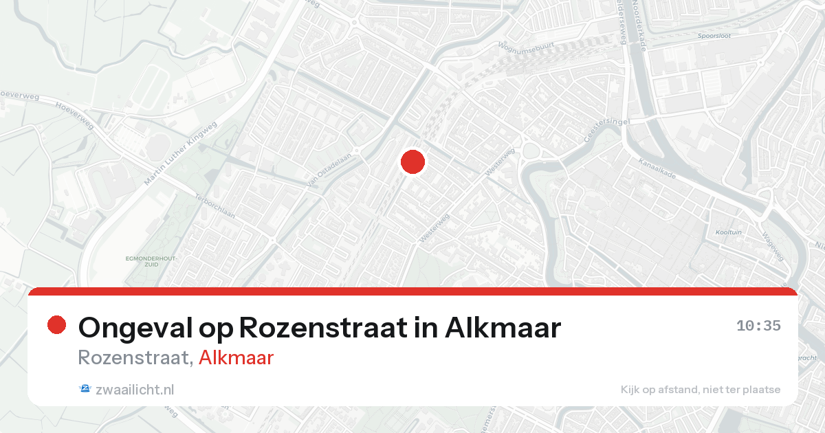 Ongeval op Rozenstraat in Alkmaar — 19 aug 2026