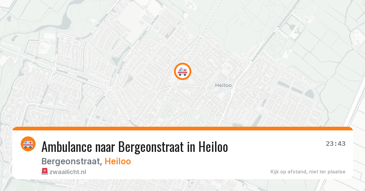 Ambulance naar Bergeonstraat in Heiloo — 4 aug 2026