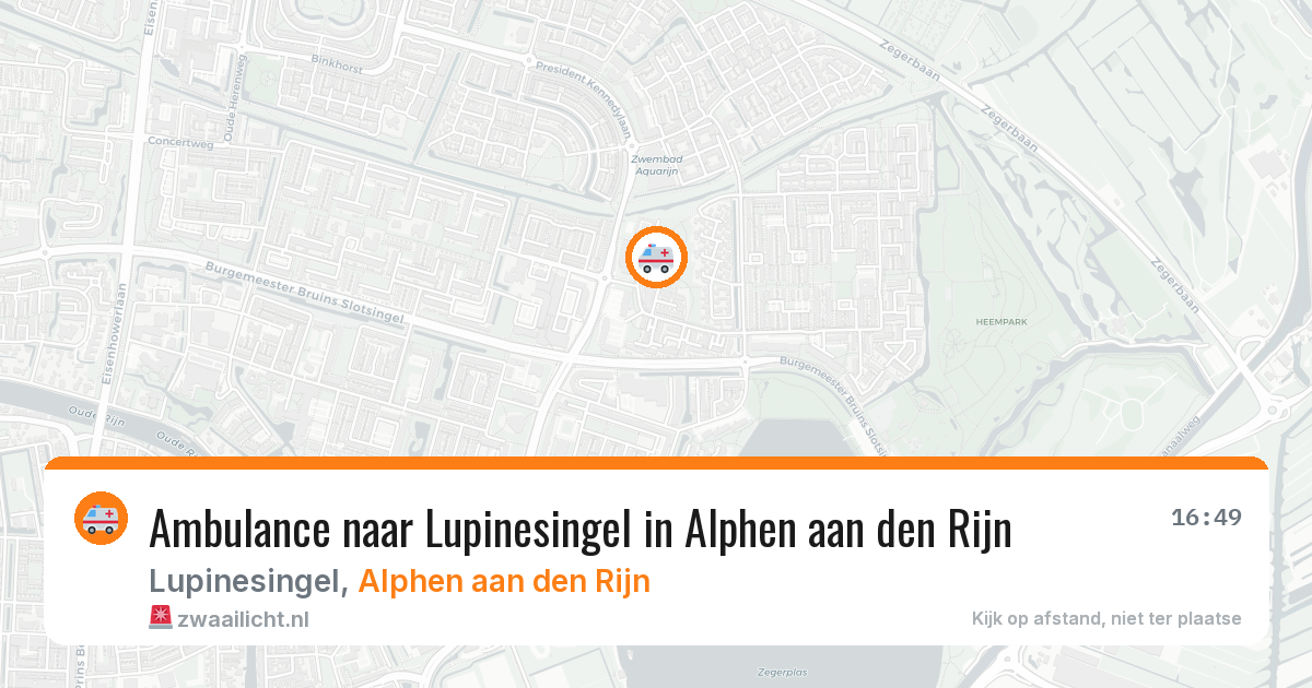 Ambulance naar Lupinesingel in Alphen aan den Rijn — 5 aug 2026