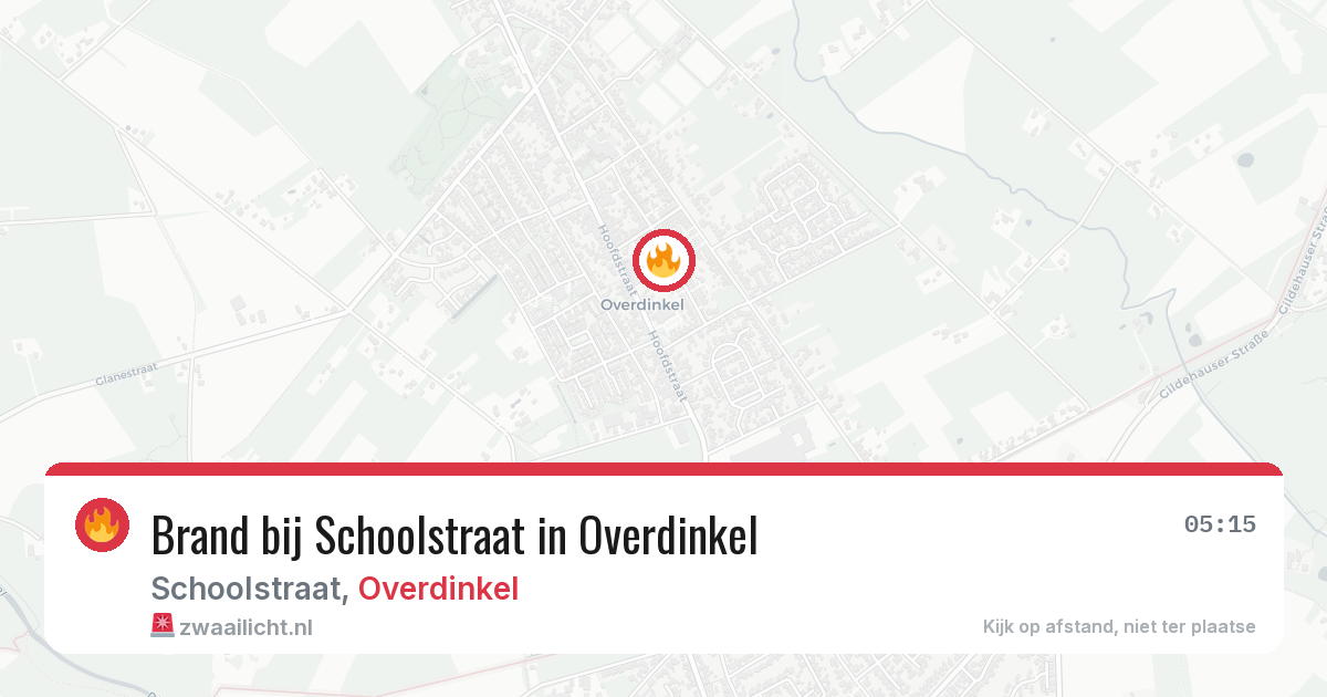 Brand bij Schoolstraat in Overdinkel — 29 jun 2026