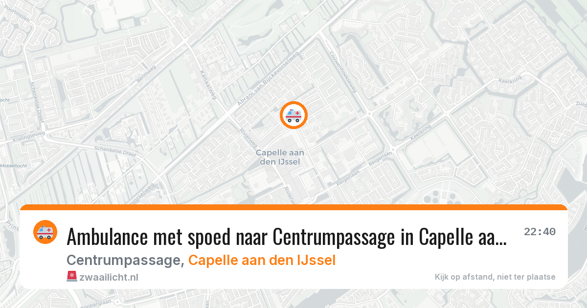Ambulance met spoed naar Centrumpassage in Capelle aan den IJssel — 14 mei 2026