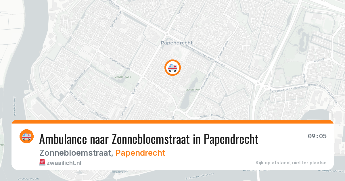 Ambulance naar Zonnebloemstraat in Papendrecht — 24 jun 2026