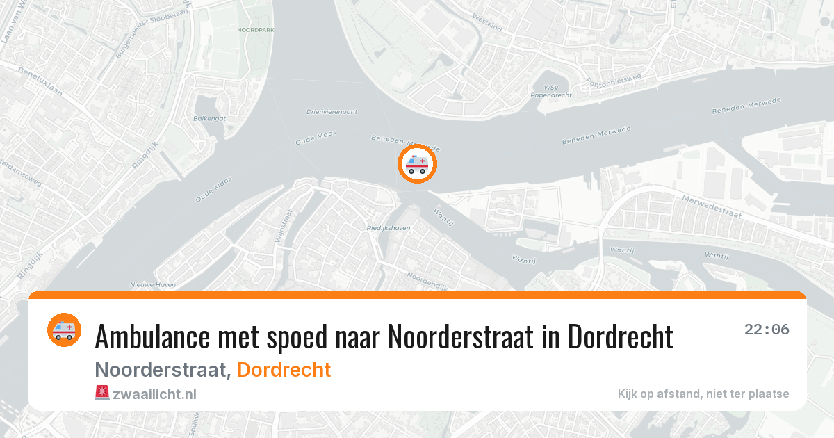 Ambulance met spoed naar Noorderstraat in Dordrecht — 30 jul 2026