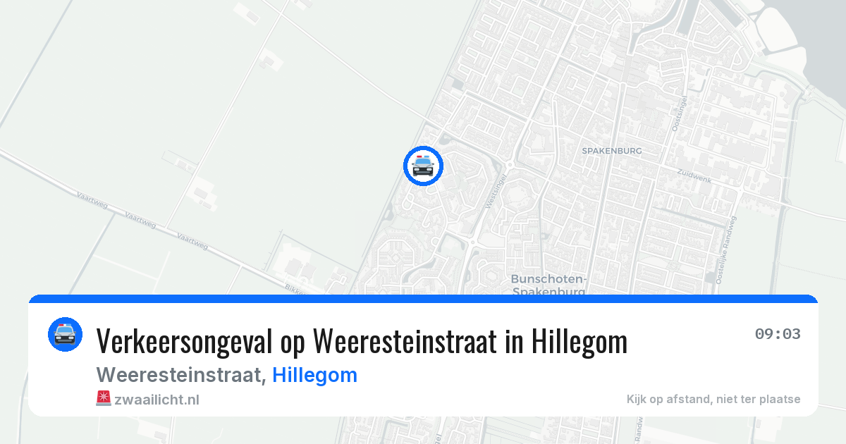 Verkeersongeval op Weeresteinstraat in Hillegom — 29 jan 2026