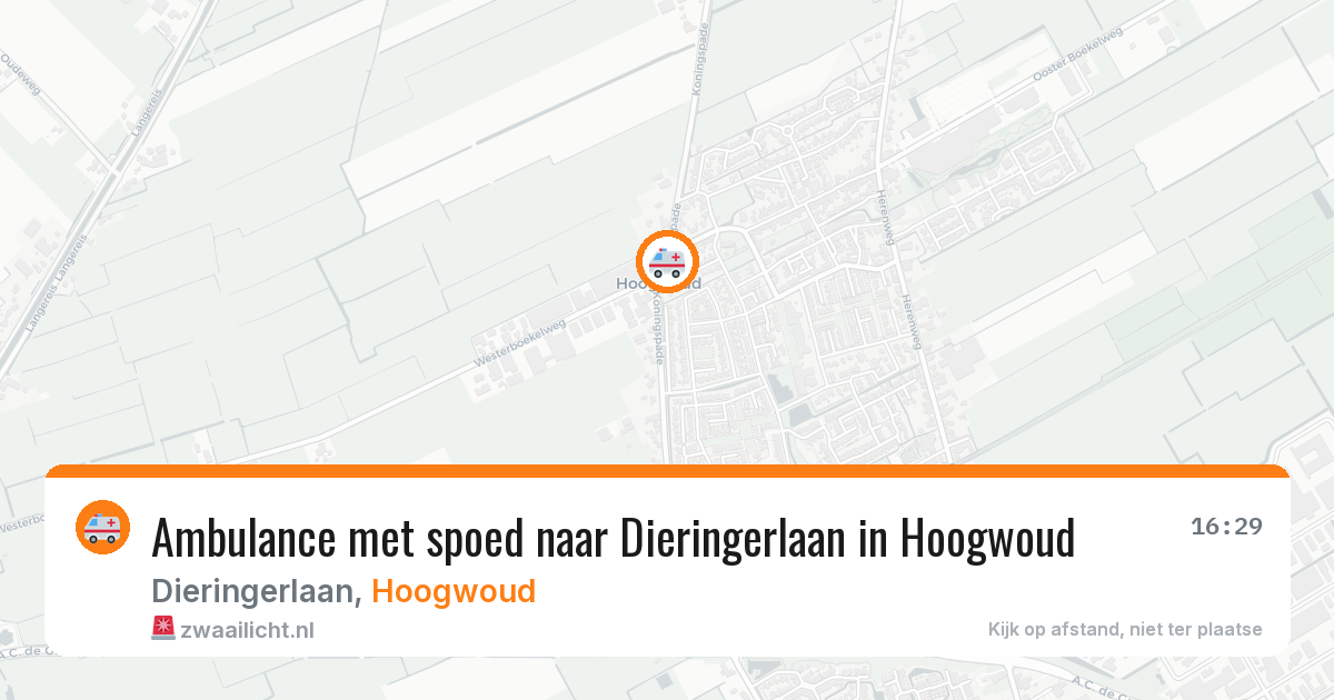 Ambulance met spoed naar Dieringerlaan in Hoogwoud — 5 aug 2026