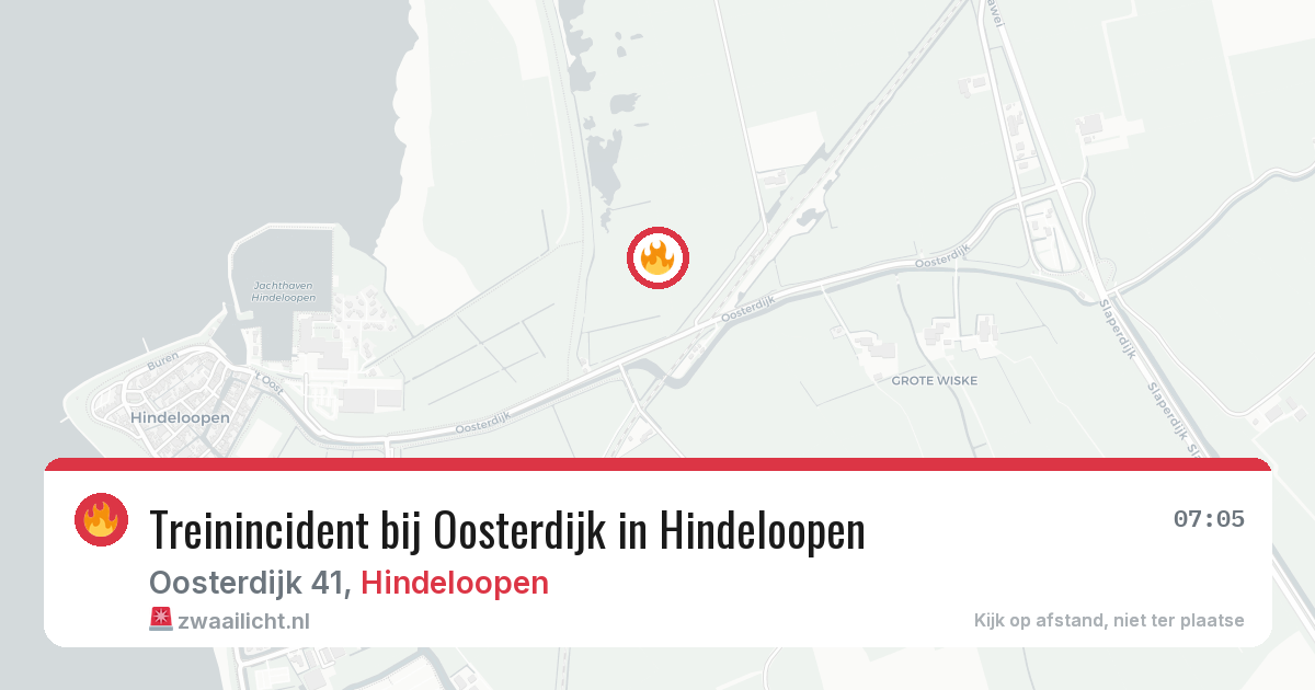 Treinincident bij Oosterdijk in Hindeloopen — 1 jul 2026